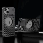 R-JUST RJ-64 Aromatherapy Heat Dissipation MagSafe Phone Case with Stand, For iPhone 14, For iPhone 14 Pro, For iPhone 14 Pro Max