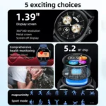 Yesido IO29 Waterproof Smart BT Watch, 1.39 inch Screen, Support BT Call / Heart Rate - Image 3