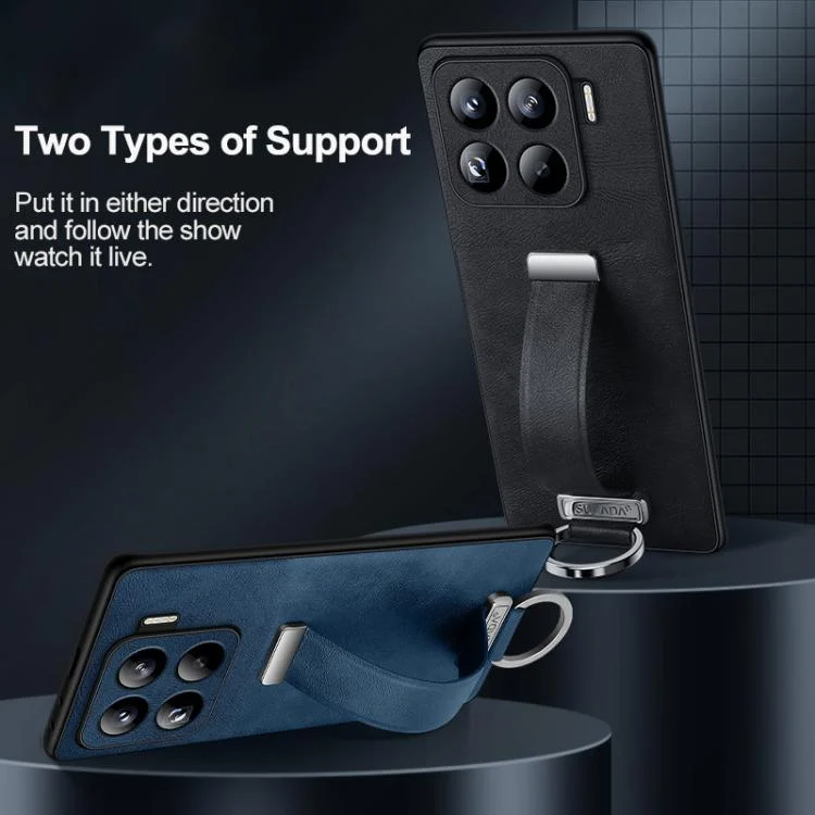EDA007666801A_1.webp SULADA PC Hybrid Leather Texture Skin Feel Shockproof Phone Case, For Xiaomi 15 Pro, For Xiaomi 15 - Image 2