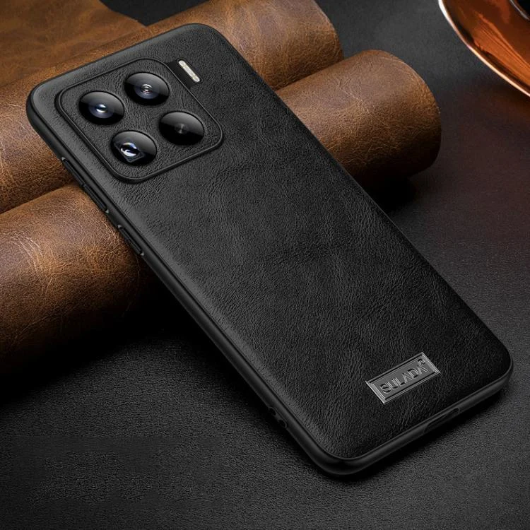 SULADA Shockproof TPU Hybrid Handmade Leather Phone Case, For Xiaomi 15 Pro, For Xiaomi 15