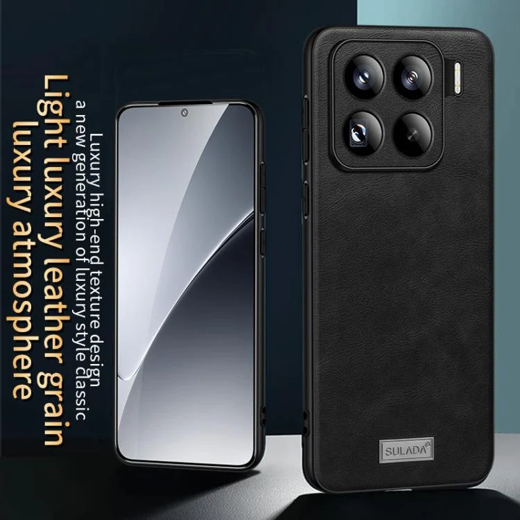 EDA007671601A_1.webp SULADA Shockproof TPU Hybrid Handmade Leather Phone Case, For Xiaomi 15 Pro, For Xiaomi 15 - Image 2