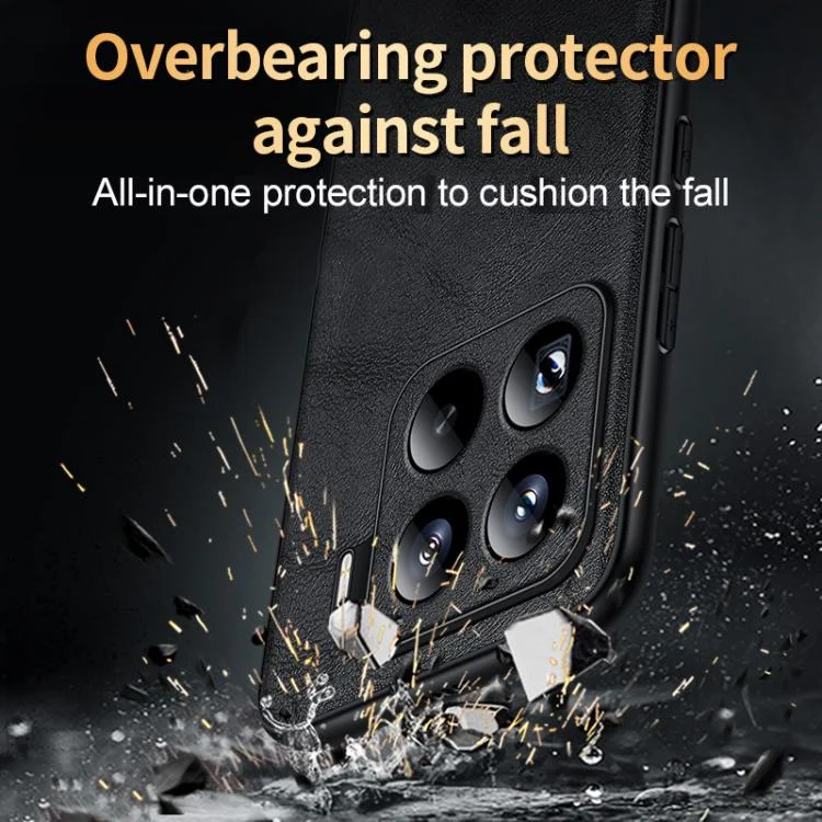 EDA007671601A_3.webp SULADA Shockproof TPU Hybrid Handmade Leather Phone Case, For Xiaomi 15 Pro, For Xiaomi 15 - Image 4