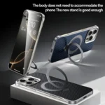SULADA Kevlar Texture MagSafe Magnetic Holder Phone Case, For iPhone 15 Pro, For iPhone 15 - Image 3