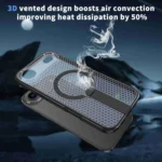 Honeycomb Cooling MagSafe Holder Phone Case, For iPhone 17 Air, For iPhone 16 Pro Max, For iPhone 16 Pro - Image 7
