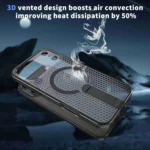Honeycomb Cooling MagSafe Holder Phone Case, For iPhone 17 Pro Max, For iPhone 17 Pro, For iPhone 17 - Image 7
