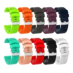Stripes Silver Buckle Silicone Watch Band - Image 4