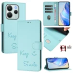 Smile Embossing RFID Leather Phone Case, For Redmi Note 14 4G 164.84mm EU Version
