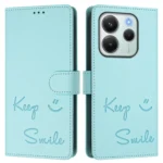Smile Embossing RFID Leather Phone Case, For Redmi Note 14 4G 164.84mm EU Version - Image 2