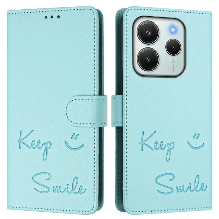 EDA007695601A_1.webp Smile Embossing RFID Leather Phone Case, For Redmi Note 14 4G 164.84mm EU Version - Image 2