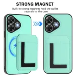 CX01 Detachable Magsafe Magnetic Card Bag Phone Case, For Redmi Note 13R / 13 4G / 13 5G, For Redmi A3 / A3x / Xiaomi Poco C61, For Redmi  Turbo 3 / Poco F6 India - Image 2