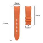 Silver Pin Buckle Leather Silicone Watch Band - Image 3