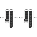 Silver Steel Buckle Wavy Grain Stitched Silicone Watch Band - Image 4