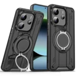 Rotating Ring Holder Magnetic MagSafe Phone Case, For Redmi Note 14 4G 164.48mm, For Redmi Note 14 Pro 4G, For Redmi Note 14 5G