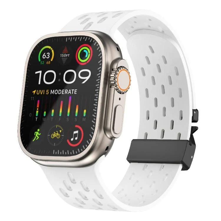 Kalebol Mesh Umbrella Buckle Silicone Watch Strap, For Apple Watch 46mm / 49mm / 45mm / 44mm