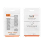 Kalebol Mesh Silver Umbrella Buckle Silicone Strap, For Apple Watch 42mm / 41mm / 40mm / 38mm - Image 4