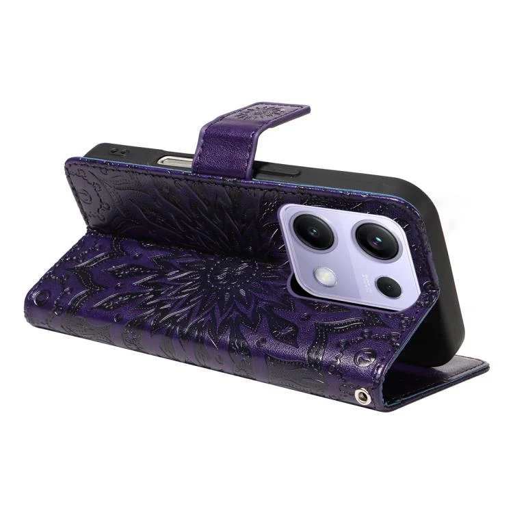 EDA007762802A_6.webp Embossed Sunflower Pattern Flip Leather Phone Case, For Xiaomi Poco M6 Pro 4G Global, For Xiaomi 15 Ultra 5G Global - Image 7