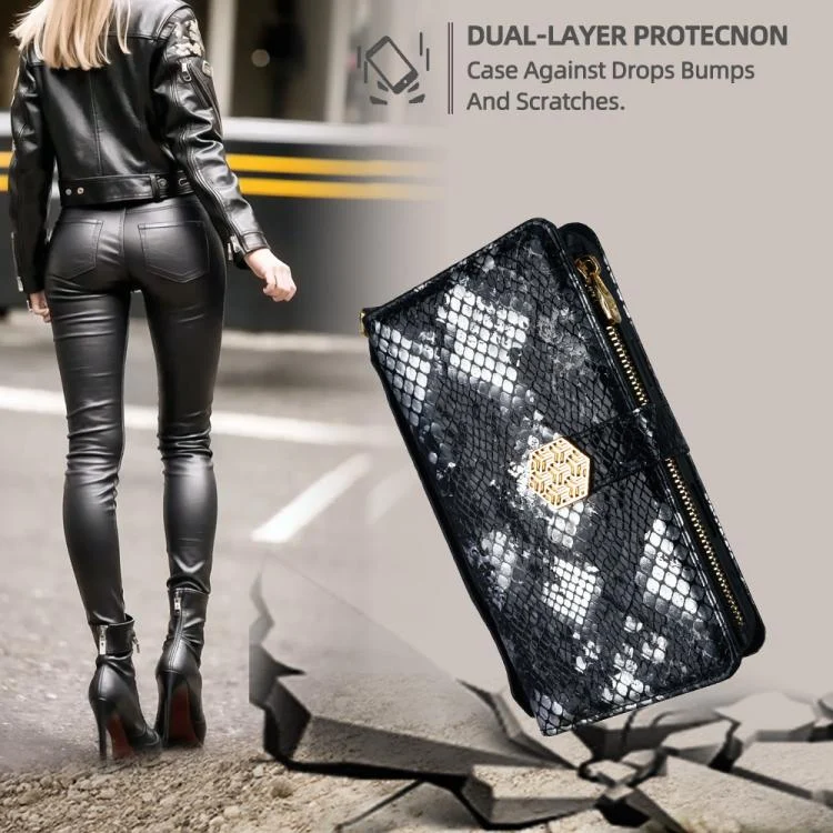 EDA007765704A_5.webp Crossbody Handle Snake Texture Leather Phone Case, For Xiaomi Civi 5 Pro 5G, For Xiaomi 15 Ultra, For Xiaomi 14T Pro 5G, For Xiaomi 14T 5G - Image 6