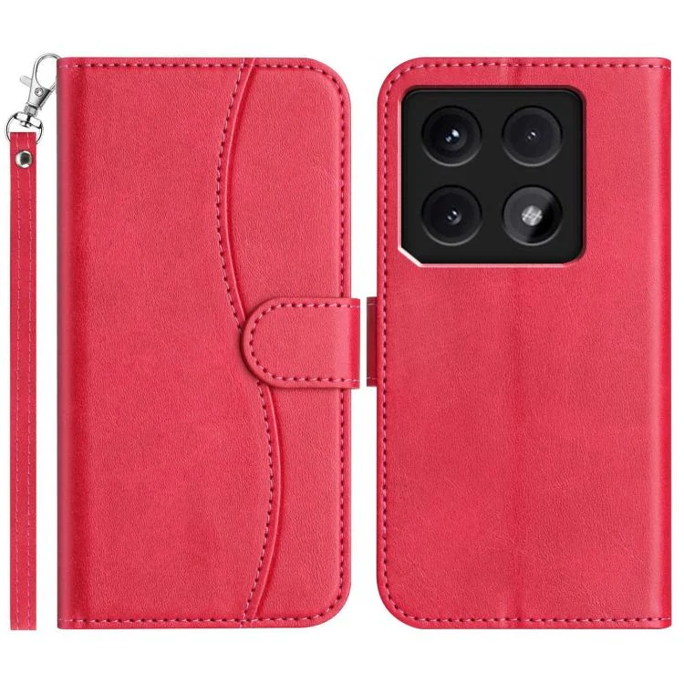 EDA007767804A.webp Dual-Folded S-shape Leather Phone Case, For Xiaomi 14T, For Xiaomi Poco F6 Pro 5G - Image 1