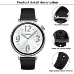 Kalebol 18mm Universal Textured Silicone Black Buckle Strap - Image 3