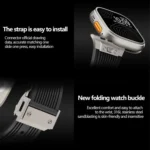 Kalebol High Elasticity L-shaped Nail Silicone Strap, For Apple Watch 46mm / 49mm / 45mm / 44mm, For Apple Watch 42mm / 41mm / 40mm / 38mm - Image 5