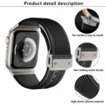 Kalebol High Elasticity L-shaped Nail Silicone Strap, For Apple Watch 46mm / 49mm / 45mm / 44mm, For Apple Watch 42mm / 41mm / 40mm / 38mm - Image 6
