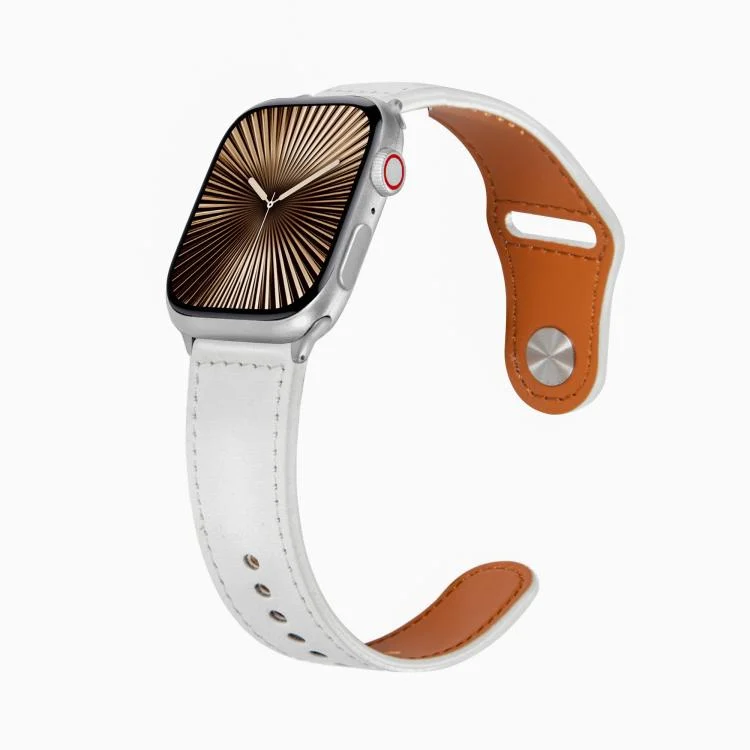 Kalebol Large Stud Buckle Leather Watch Band, For Apple Watch 42mm / 41mm / 40mm / 38mm