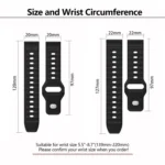 Kalebol Wave Pattern Studded Buckle Silicone Watch Band - Image 3