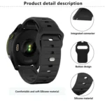 Kalebol Wave Pattern Studded Buckle Silicone Watch Band - Image 4