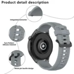 Kalebol Black Buckle Tire Pattern Silicone Watch Band - Image 3