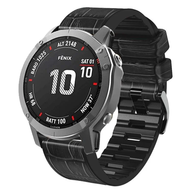 Kalebol Crocodile Texture Silicone Leather Watch Band