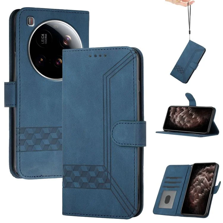 Cubic Skin Feel Flip Leather Phone Case, For Xiaomi 15 Ultra