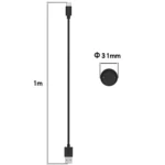 USB-C / Type-C Interface Adapter Split Smart Watch Charging Cable Set, Length: 1m - Image 2