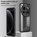 Snap Buckle Single-sided Metal Frame Frosted Phone Case, For Xiaomi 15 Ultra - Image 3