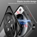 Snap Buckle Single-sided Metal Frame Frosted Phone Case, For Xiaomi 15 Ultra - Image 4