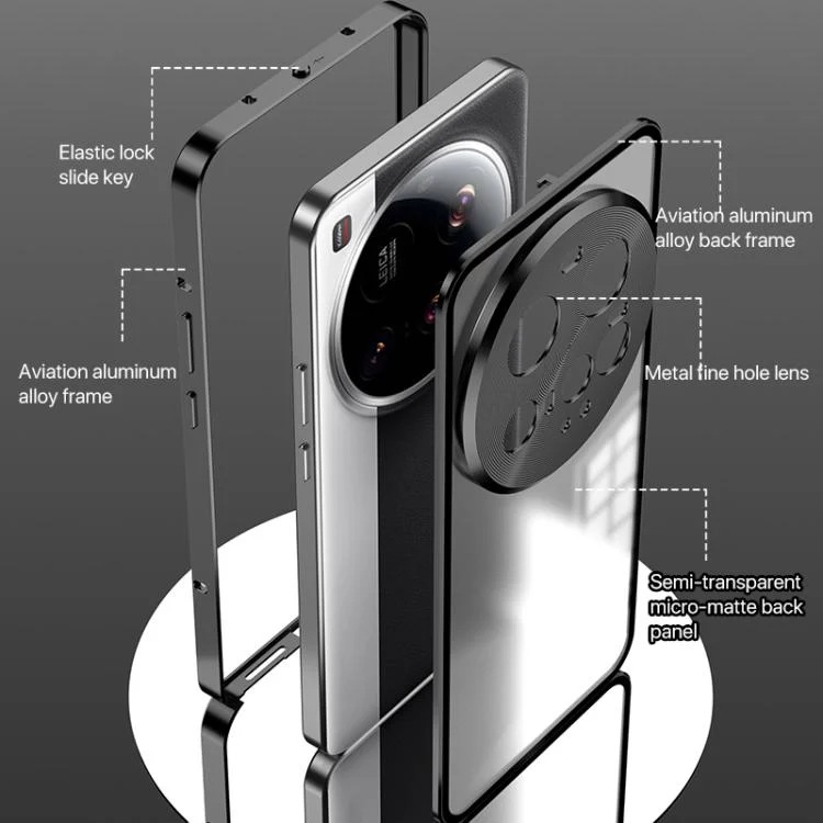 EDA0077969_B4.webp Snap Buckle Single-sided Metal Frame Frosted Phone Case, For Xiaomi 15 Ultra - Image 5
