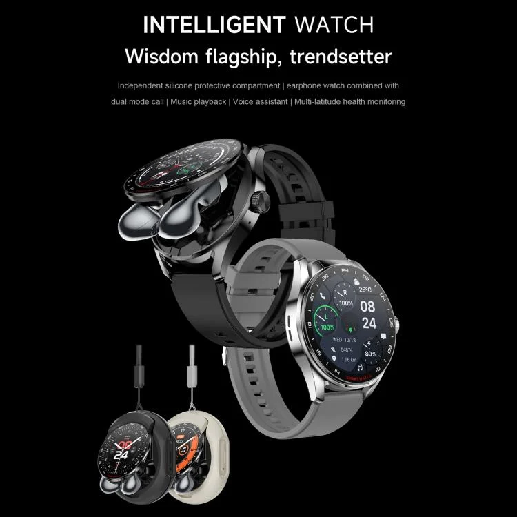 EDA0078028_B1.webp D9 1.46 inch 2 in 1 Bluetooth Earphone Smart Watch, Support Bluetooth Call / NFC / Heart Rate - Image 2