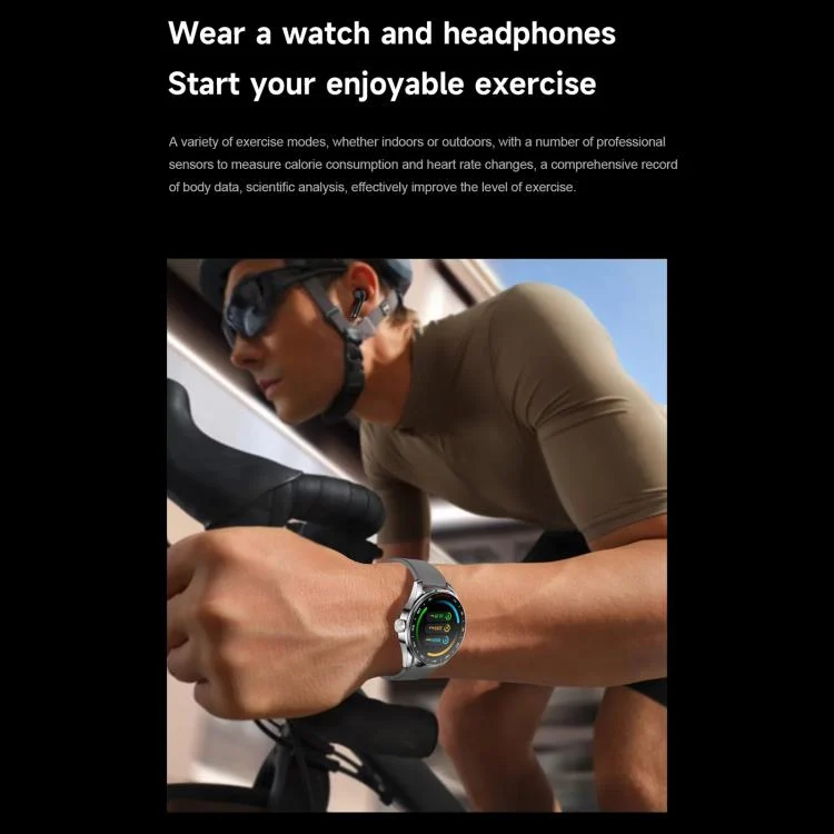 EDA0078028_B14.webp D9 1.46 inch 2 in 1 Bluetooth Earphone Smart Watch, Support Bluetooth Call / NFC / Heart Rate - Image 15