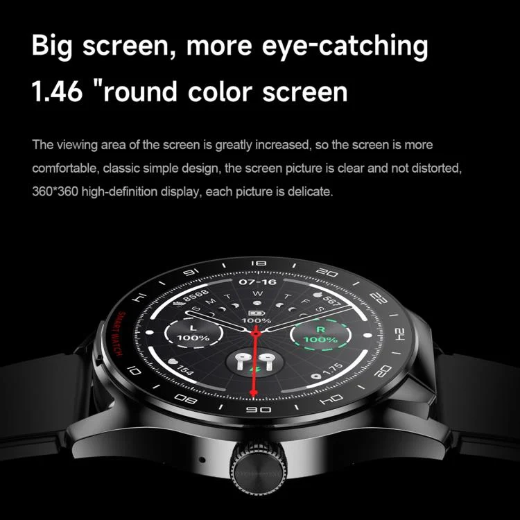 EDA0078028_B3.webp D9 1.46 inch 2 in 1 Bluetooth Earphone Smart Watch, Support Bluetooth Call / NFC / Heart Rate - Image 4