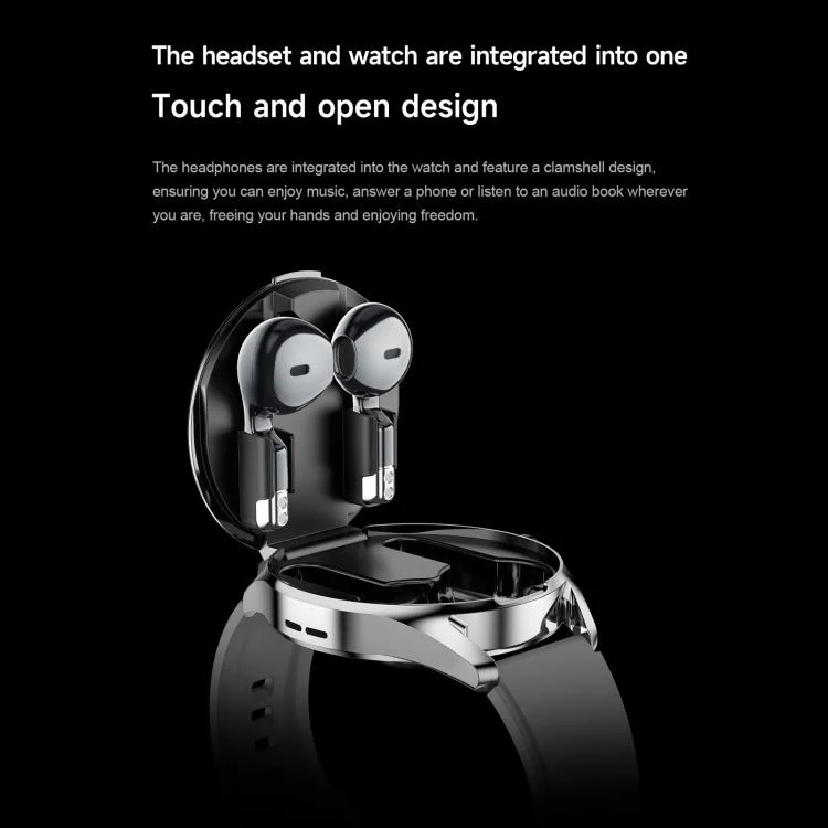 EDA0078028_B4.webp D9 1.46 inch 2 in 1 Bluetooth Earphone Smart Watch, Support Bluetooth Call / NFC / Heart Rate - Image 5