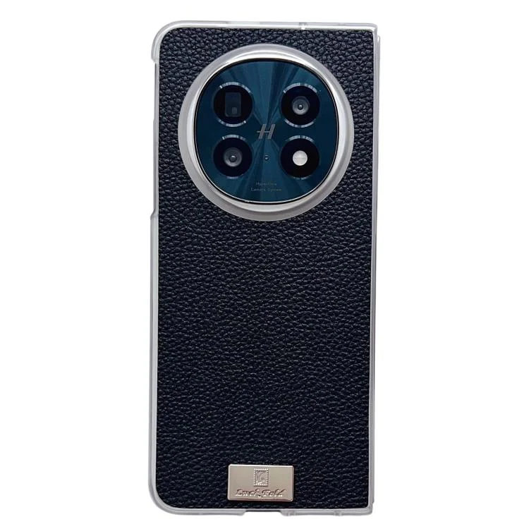 Transparent Edge Litchi Texture Phone Case, For OPPO Find N5