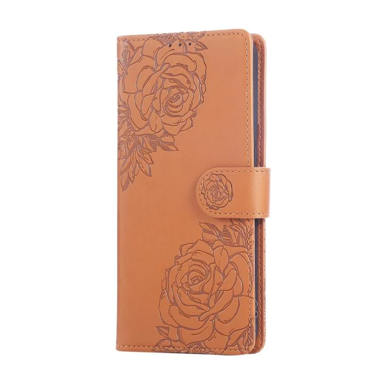 EDA007809405A_1.webp Rose Flower Embossed 3-Card Slots Leather Phone Case, For OPPO Reno8 5G, For OPPO Reno7 4G / F21 Pro 4G, For OPPO Reno7 5G / Find X5 Lite, For OPPO A96 5G - Image 2