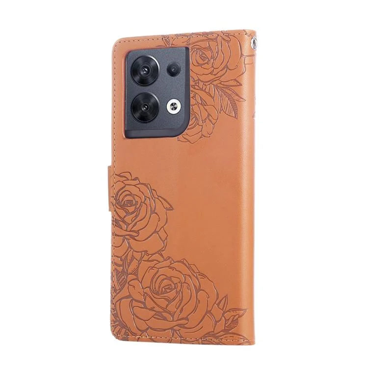 EDA007809405A_2.webp Rose Flower Embossed 3-Card Slots Leather Phone Case, For OPPO Reno8 5G, For OPPO Reno7 4G / F21 Pro 4G, For OPPO Reno7 5G / Find X5 Lite, For OPPO A96 5G - Image 3