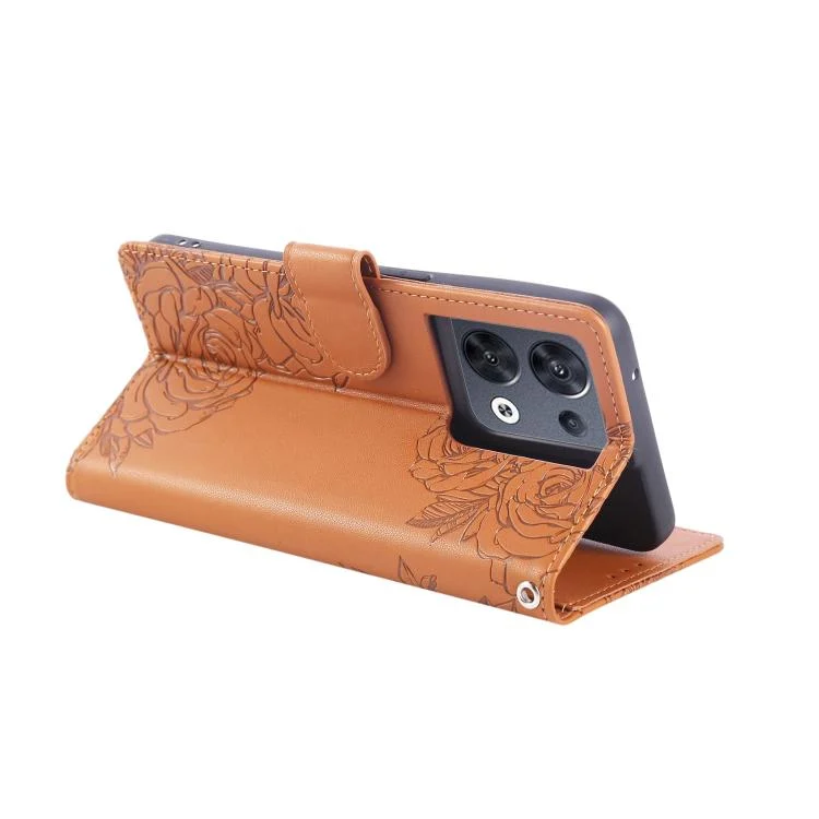 EDA007809405A_4.webp Rose Flower Embossed 3-Card Slots Leather Phone Case, For OPPO Reno8 5G, For OPPO Reno7 4G / F21 Pro 4G, For OPPO Reno7 5G / Find X5 Lite, For OPPO A96 5G - Image 5