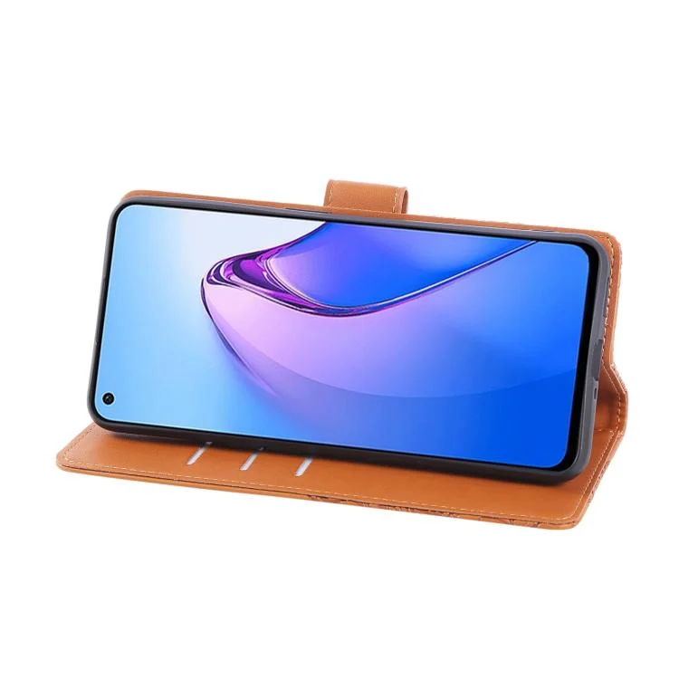 EDA007809405A_5.webp Rose Flower Embossed 3-Card Slots Leather Phone Case, For OPPO Reno8 5G, For OPPO Reno7 4G / F21 Pro 4G, For OPPO Reno7 5G / Find X5 Lite, For OPPO A96 5G - Image 6
