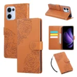 Rose Flower Embossed 3-Card Slots Leather Phone Case, For OPPO Reno13 5G Global, For OPPO Reno13 F 5G Global, For OPPO A3X 5G India / 4G / A3 Global, For OPPO Find X8 5G