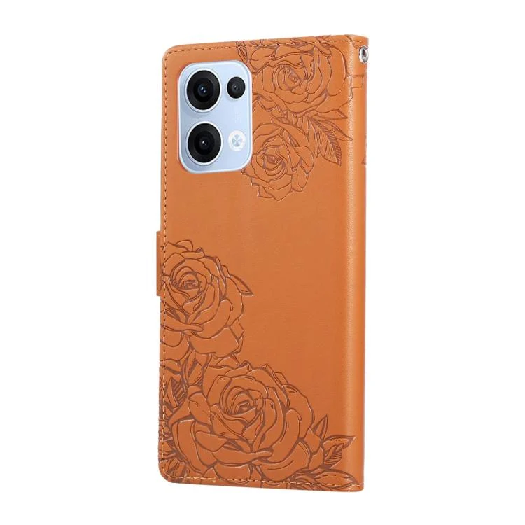 EDA007809412A_2.webp Rose Flower Embossed 3-Card Slots Leather Phone Case, For OPPO Reno13 5G Global, For OPPO Reno13 F 5G Global, For OPPO A3X 5G India / 4G / A3 Global, For OPPO Find X8 5G - Image 3