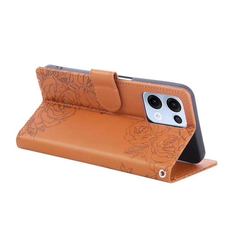 EDA007809412A_4.webp Rose Flower Embossed 3-Card Slots Leather Phone Case, For OPPO Reno13 5G Global, For OPPO Reno13 F 5G Global, For OPPO A3X 5G India / 4G / A3 Global, For OPPO Find X8 5G - Image 5