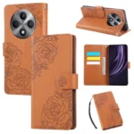 Rose Flower Embossed 3-Card Slots Leather Phone Case, For OPPO Reno12 F 4G / 5G, For OPPO A3 Pro 5G India, For OPPO Reno12 Pro 5G Global, For OPPO Reno12 5G Global