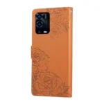 Rose Flower Embossed 3-Card Slots Leather Phone Case, For OPPO A55 4G / 5G / A54 4G, For OPPO Reno7 Pro 5G, For OPPO A74 4G / F19 4G / Reno6 Lite, For OPPO A93 5G / A74 5G / A54 5G - Image 3