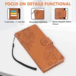 Rose Flower Embossed 3-Card Slots Leather Phone Case, For OPPO A55 4G / 5G / A54 4G, For OPPO Reno7 Pro 5G, For OPPO A74 4G / F19 4G / Reno6 Lite, For OPPO A93 5G / A74 5G / A54 5G - Image 6